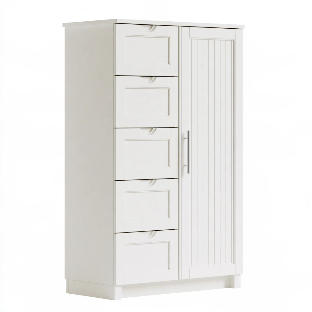 Meuble de rangement en bois, coloris blanc