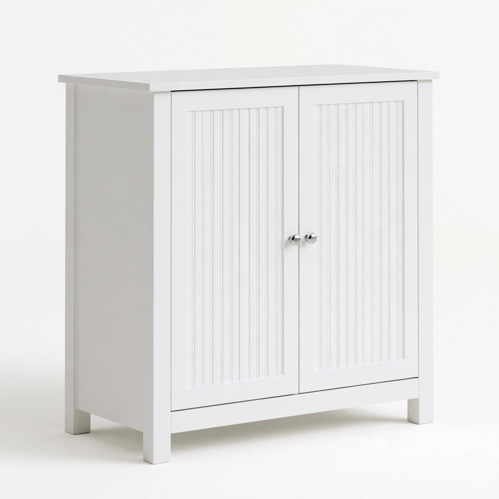 Meuble de rangement en bois, coloris blanc