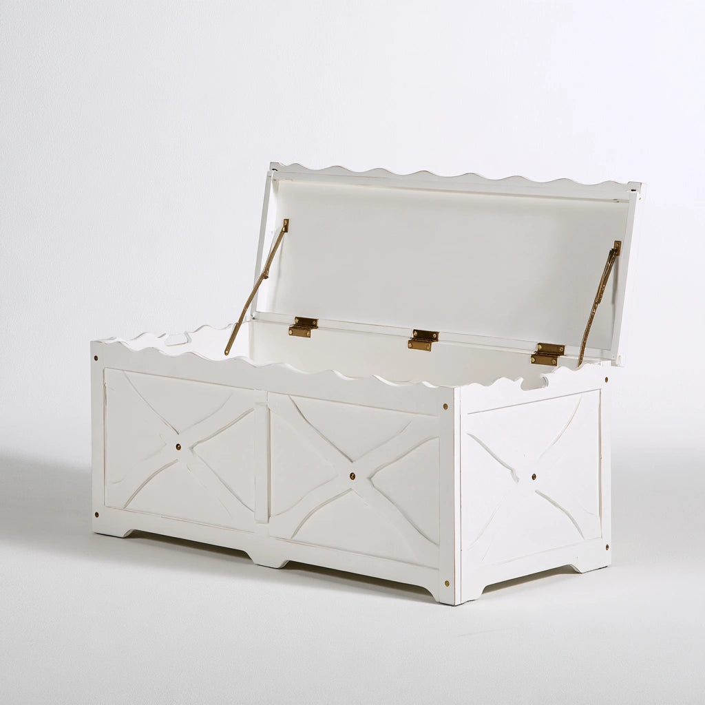 Meuble de rangement en bois avec rangement, coloris blanc